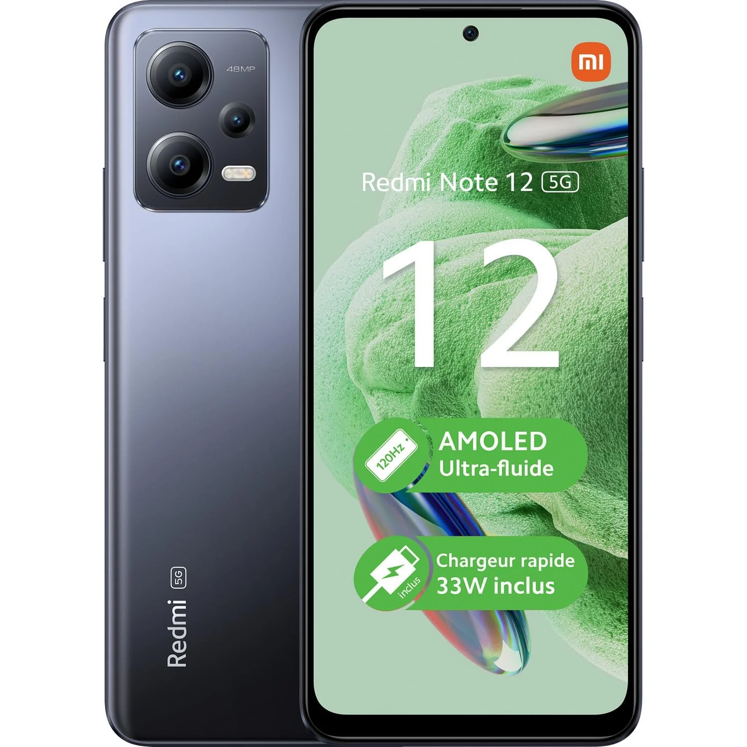Смартфон Xiaomi Redmi Note 12 5G 4/128GB 6.67" 5000mAh 33W Black, фото №1