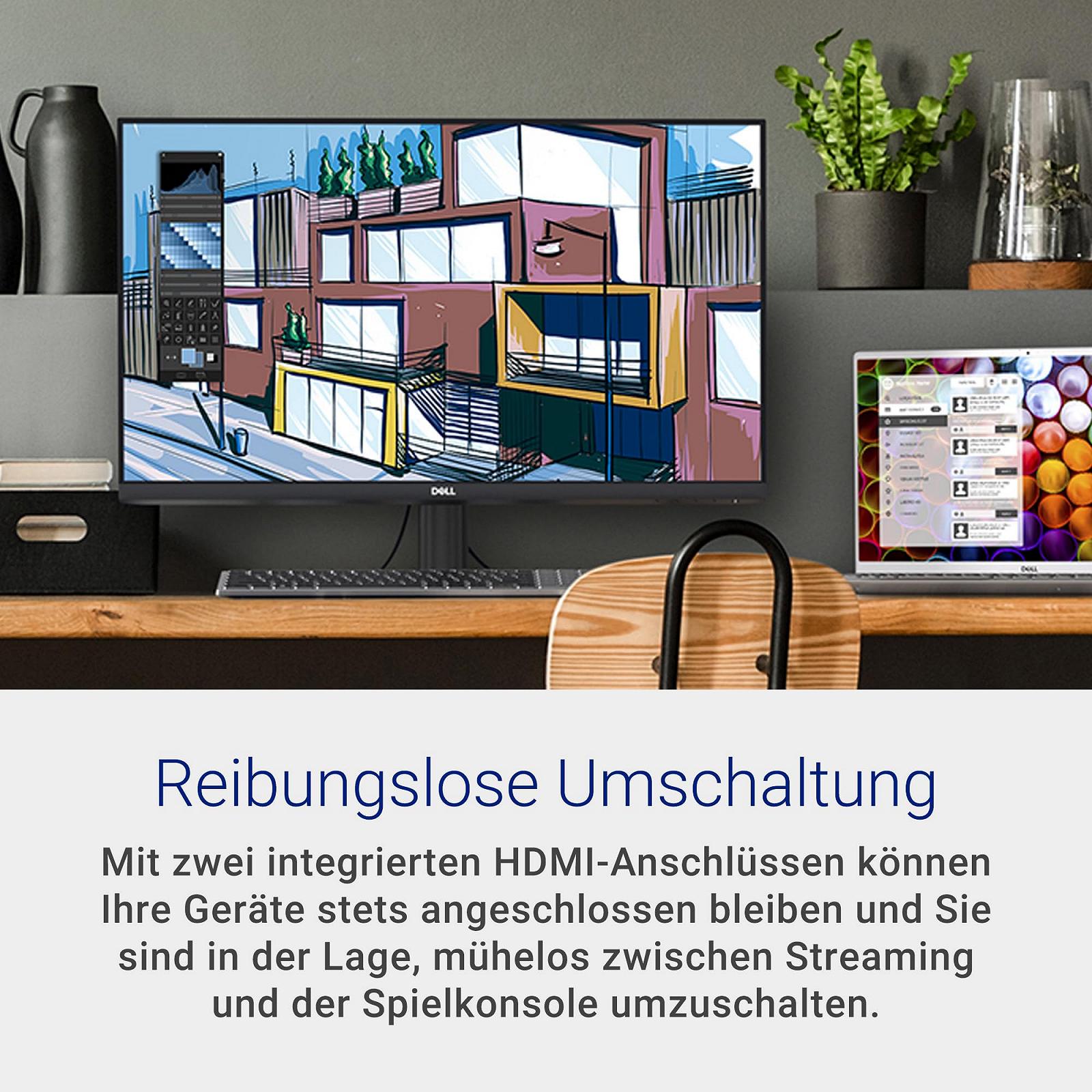 Монітор Dell S2421NX 24-дюймовий Full HD 1920 x 1080 75 Гц IPS Антибліковий 16:9 AMD FreeSync 4 мс Нахил VESA HDMI Чорний/Срібний, фото №3