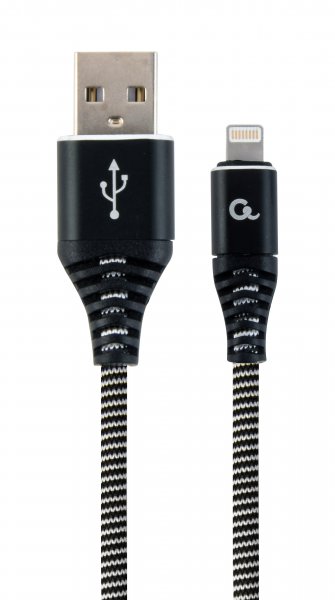 Кабель Cablexpert CC-USB2B-AMLM-2M-BW, USB 2.0 А-тато/Lightning м, фото №1