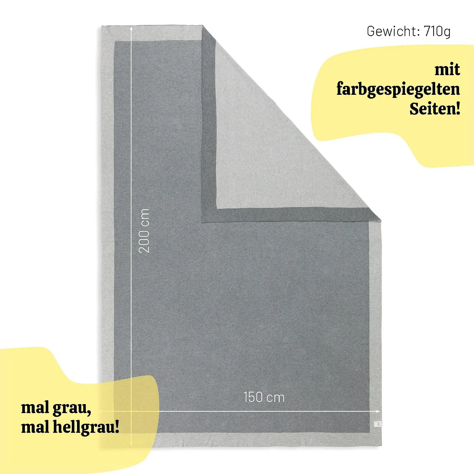 Плед Cuddly 200 x 150 см, 100% хлопок, именной, пушистый, мягкий, для кровати, дивана и кушетки, дышащий, гипоаллергенный, покрывало, плед, фото №6