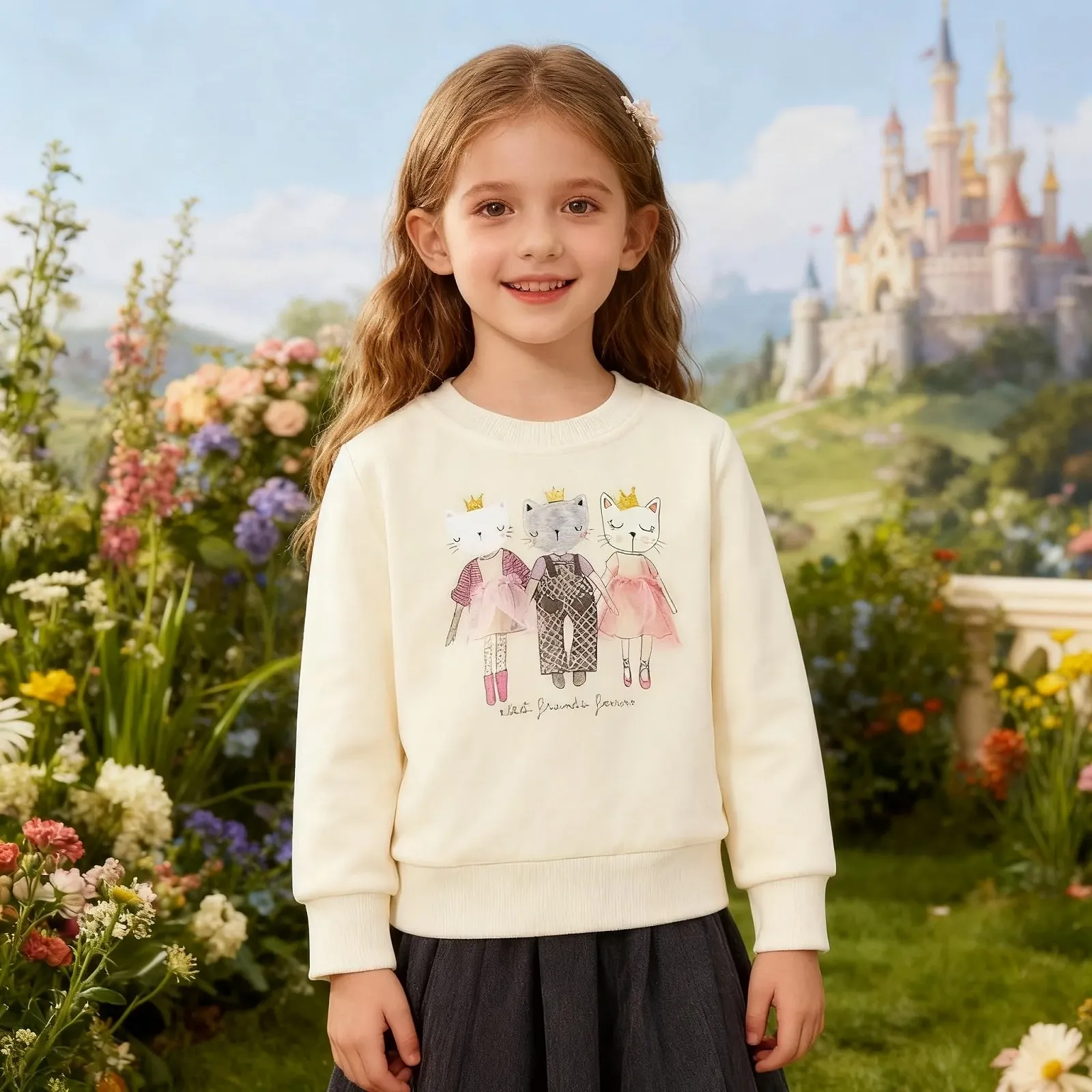 Світшот Gumyoss для дівчат, дитячий бавовняний, фото №5