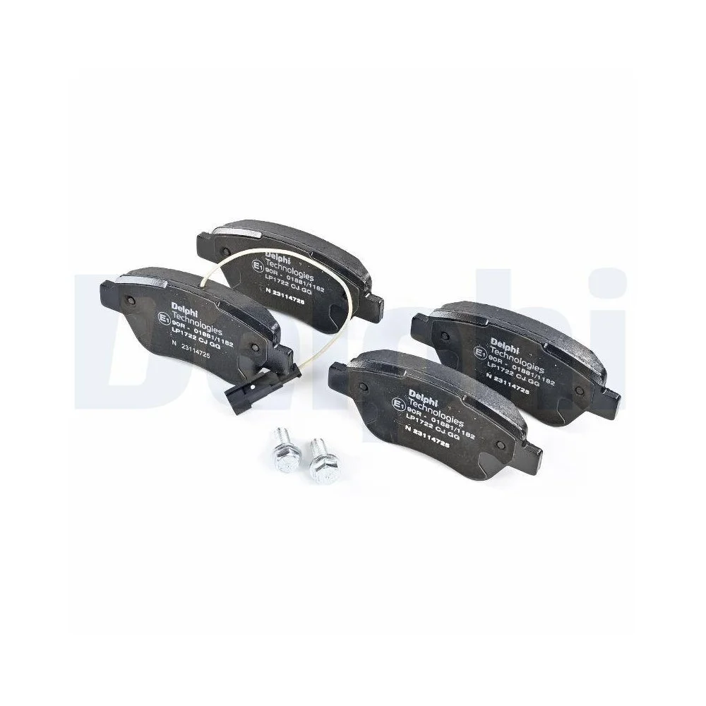 Комплект гальмівних колодок DELPHI LP1722 для дискових гальм ALFA ROMEO CITROËN FIAT LANCIA, фото №1