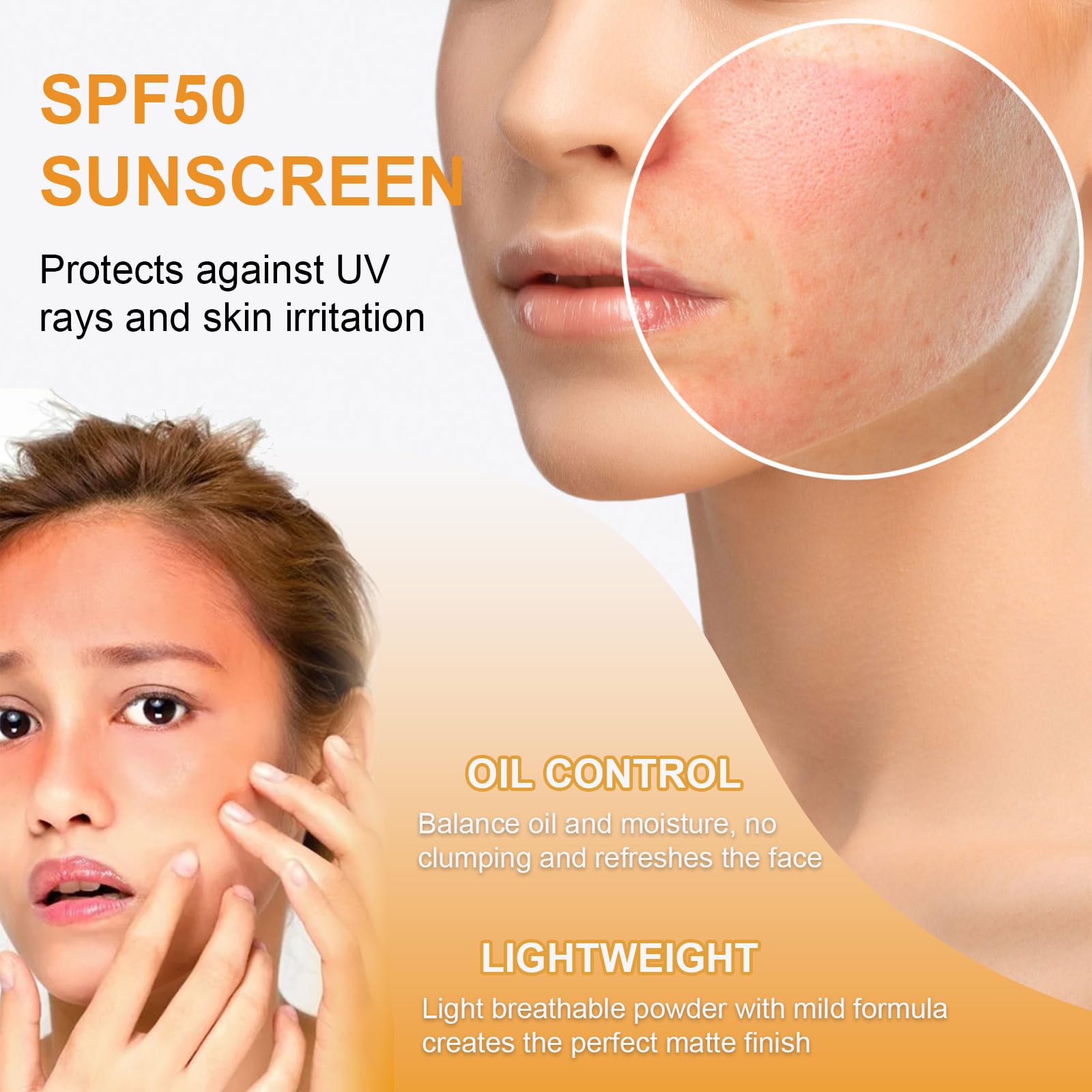 Пудра EONFAVE SPF 50 Matte Finish Loose Powder, фото №5