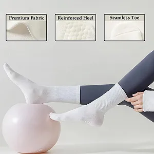 Шкарпетки для пілатесу (4 пари) Нековзні шкарпетки synthetic.ua - Фото 1