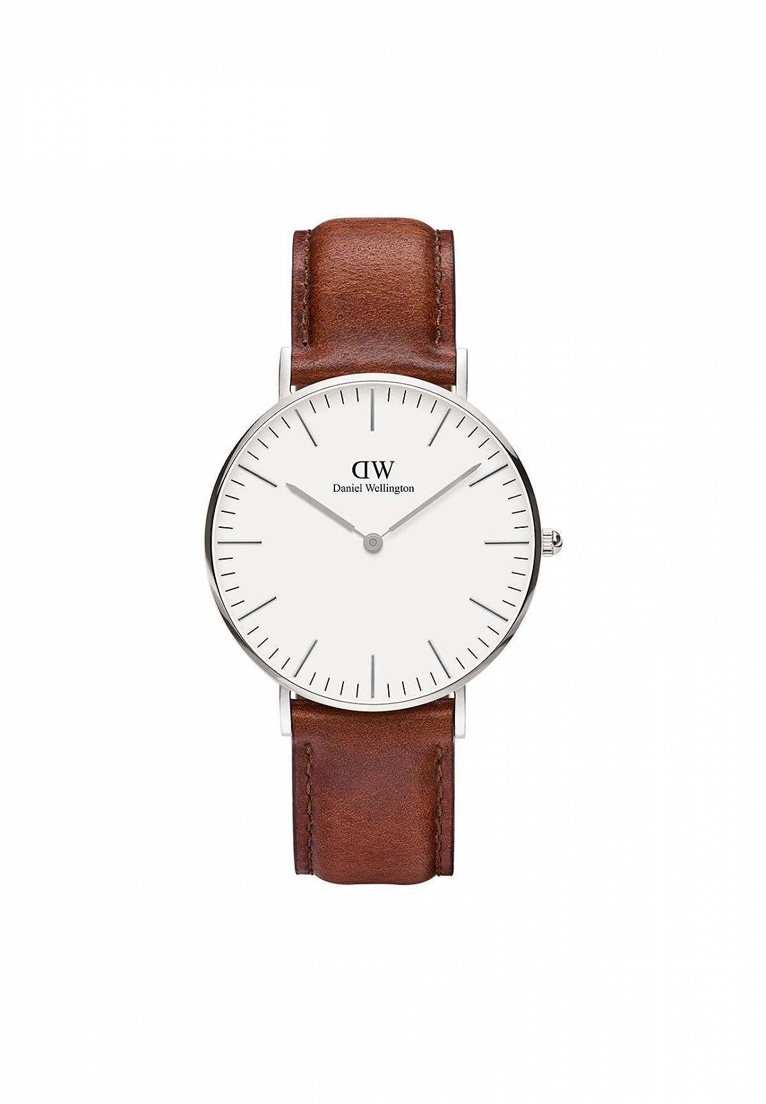 Жіночий Кварцовий Годинник Daniel Wellington St Andrews Silver з Білим Циферблатом, Аналоговим Дисплеєм та Коричневим Шкіряним Ремінцем 0607DW, фото №7 Жіночий Кварцовий Годинник Daniel Wellington St Andrews Silver з Білим Циферблатом, Аналоговим Дисплеєм та Коричневим Шкіряним Ремінцем 0607DW, фото №7