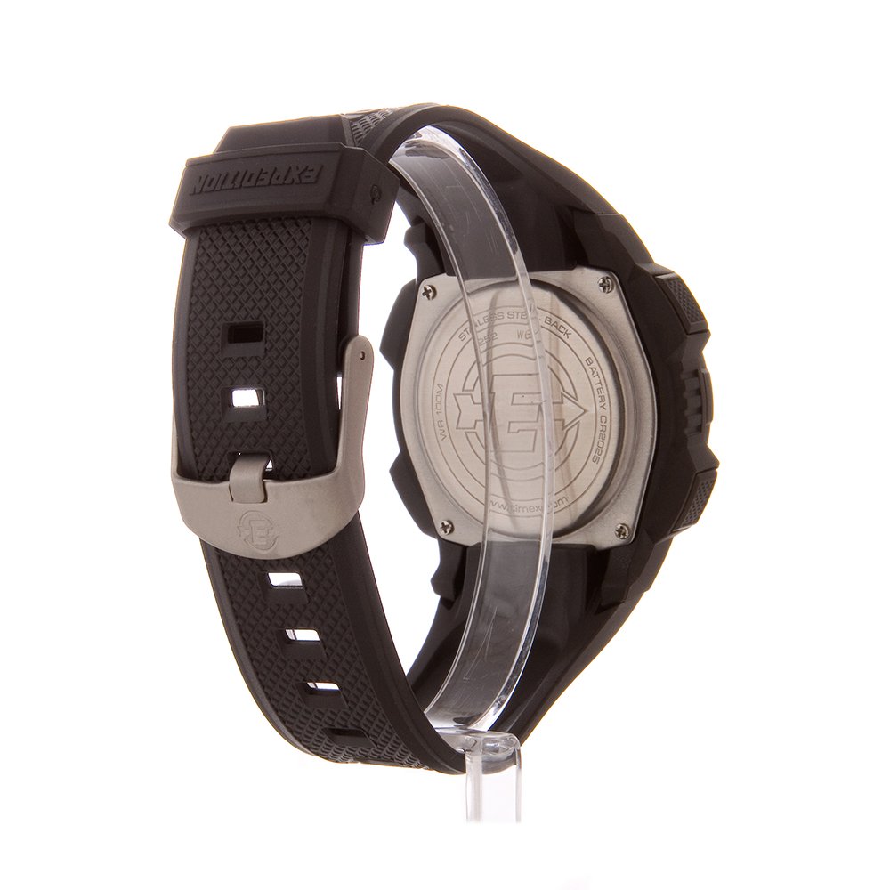 Чоловічий годинник Timex Expedition Shock CAT T49896, чорний циферблат, чорний гумовий ремінець, фото №4