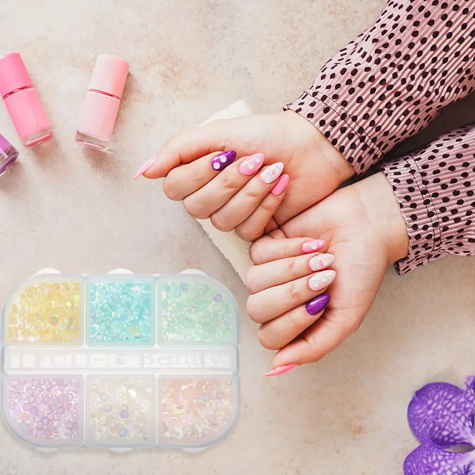 Аксесуари для нігтів NOLITOY смола для манікюру різних кольорів для унікального нейл-арту та креативного дизайну, фото №4