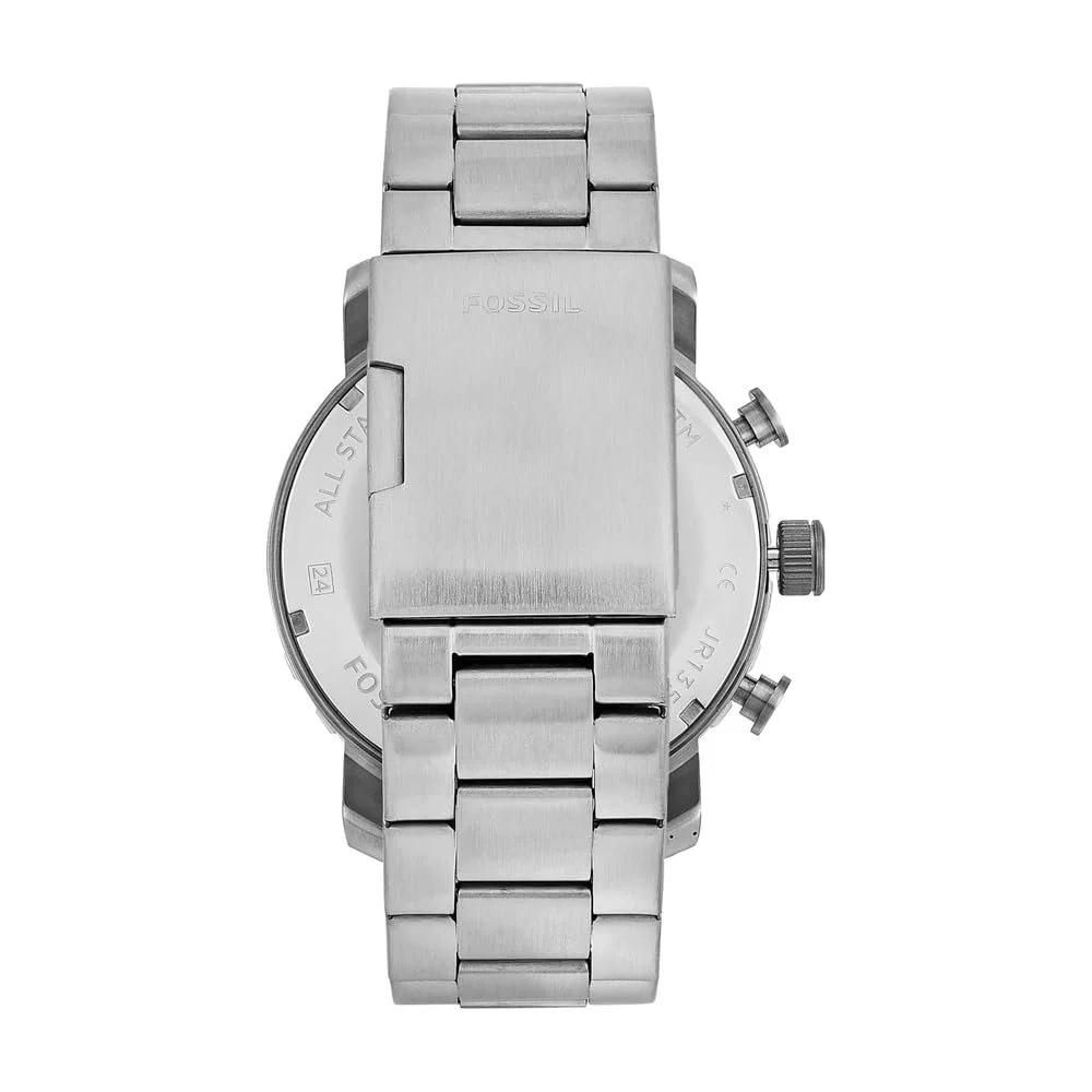 Чоловічий годинник Хронограф Fossil Nate Кварцовий механізм Сріблястий, 50 мм, фото №4 Чоловічий годинник Хронограф Fossil Nate Кварцовий механізм Сріблястий, 50 мм, фото №4