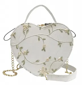 Модная белая женская мини-сумка с вышивкой - Фото 1