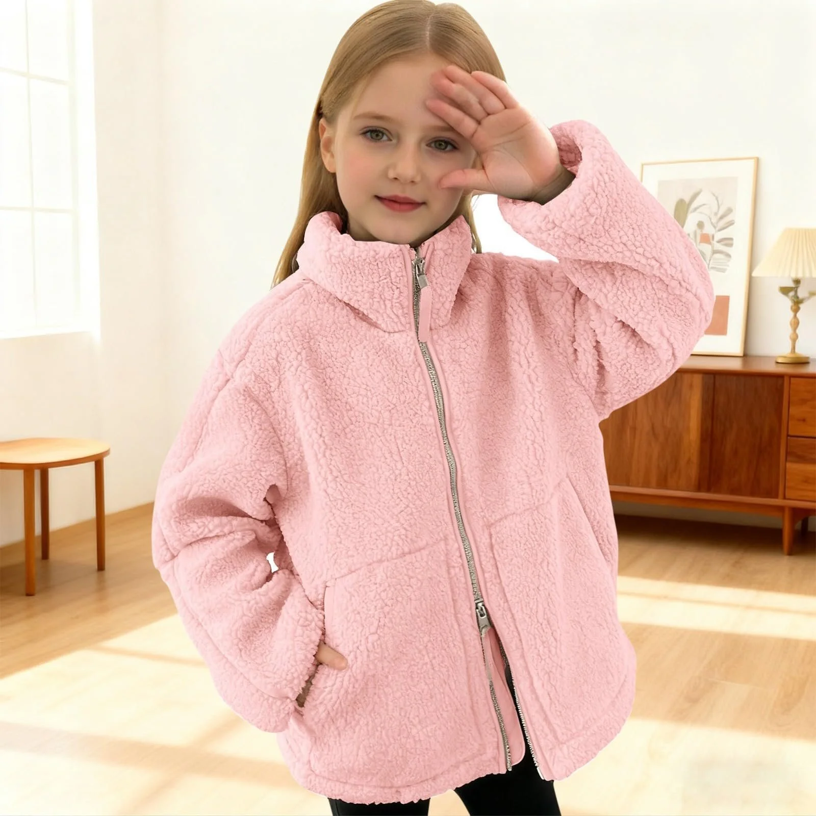 Куртка Teddy Fleece Hsternexy для дівчаток, фото №3