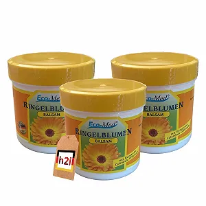 Бальзам H2i С календулой 3 x 250 мл, бальзам для ежедневного ухода за телом, защитный и ухаживающий бальзам - Фото 1