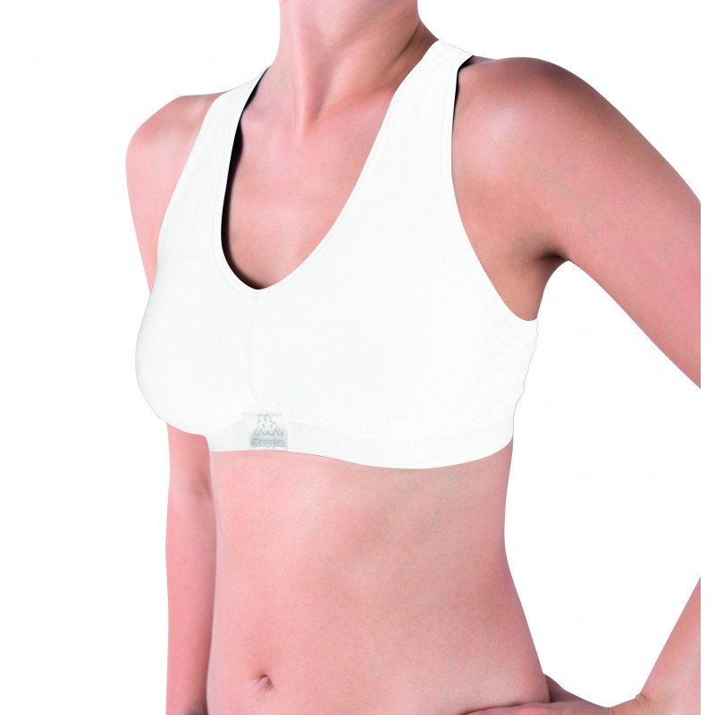 Топ Kappa Sporty Bra с логотипом Белый S/M, фото №1