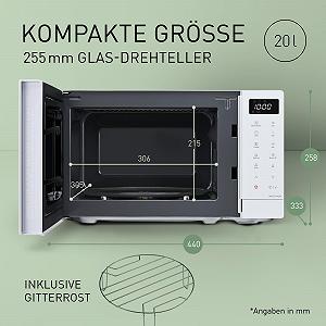 Мікрохвильова піч Panasonic NN-GM21QWEPG 20 л 800 Вт з грилем Біла synthetic.ua - Фото 1