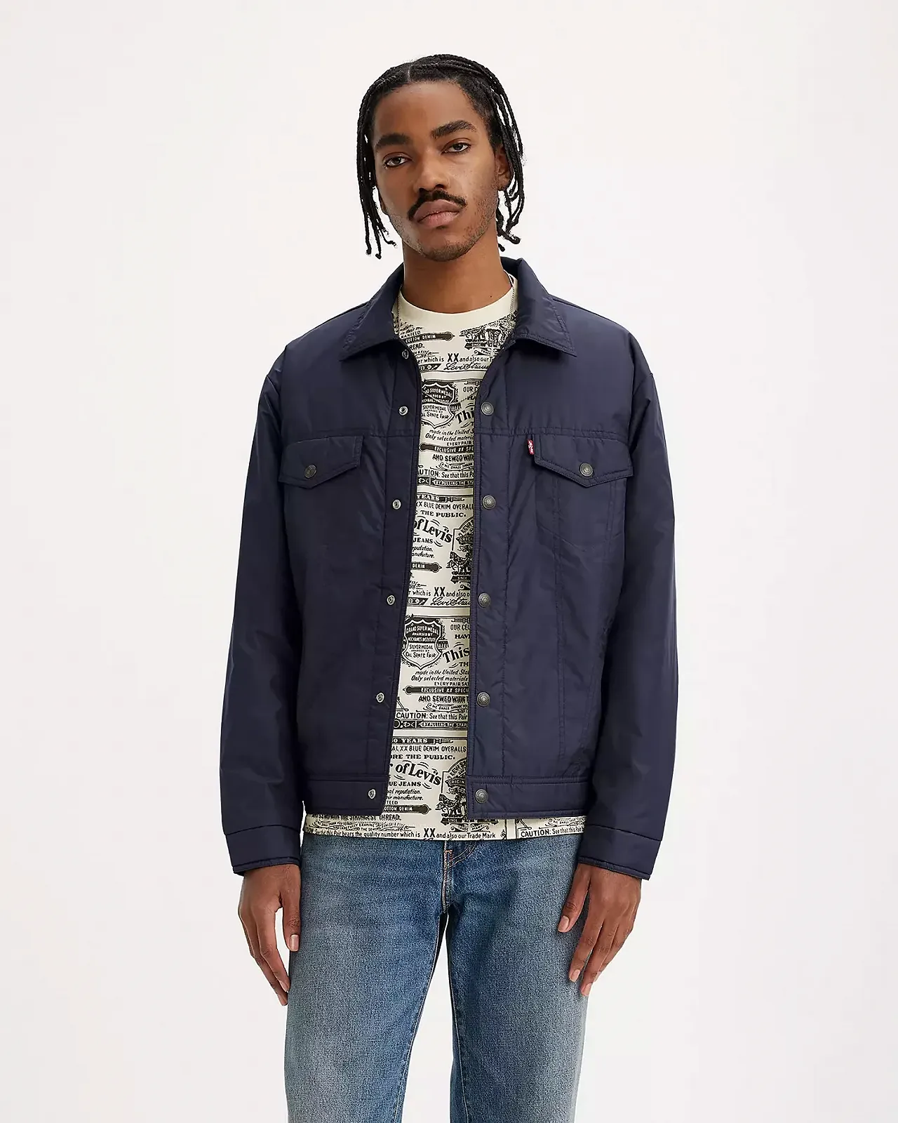 Чоловіча  утеплена куртка Levis - Relaxed Fit Padded Truck Peacoat - XS, фото №1