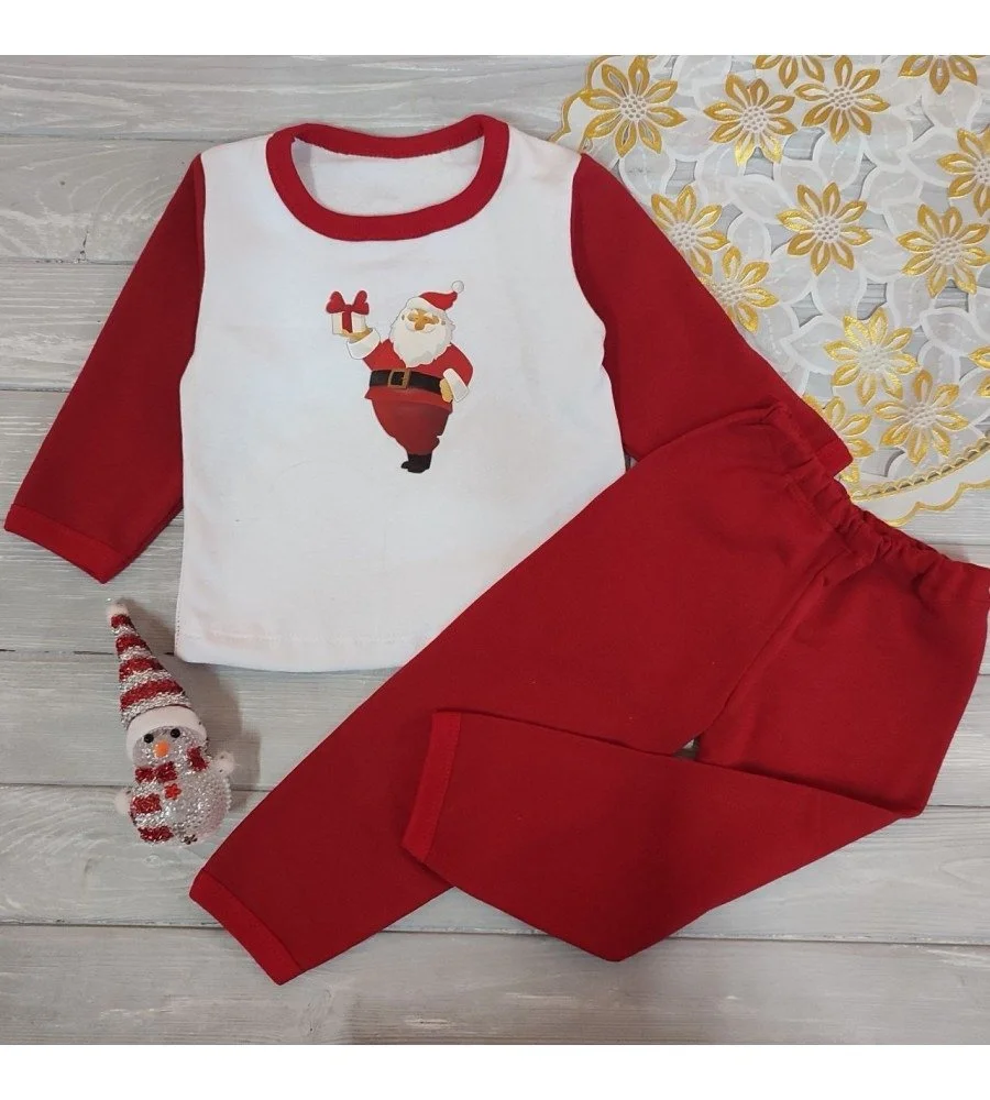 Новогодняя пижама для мальчиков и девочек от 74 до 104 см с начесом, фото №9