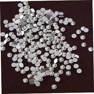 Стразы для ногтей NUOBESTY Прозрачные стразы Перламутровые стеклянные самоцветы Круглый набор из 72 штук synthetic.ua - Фото 1