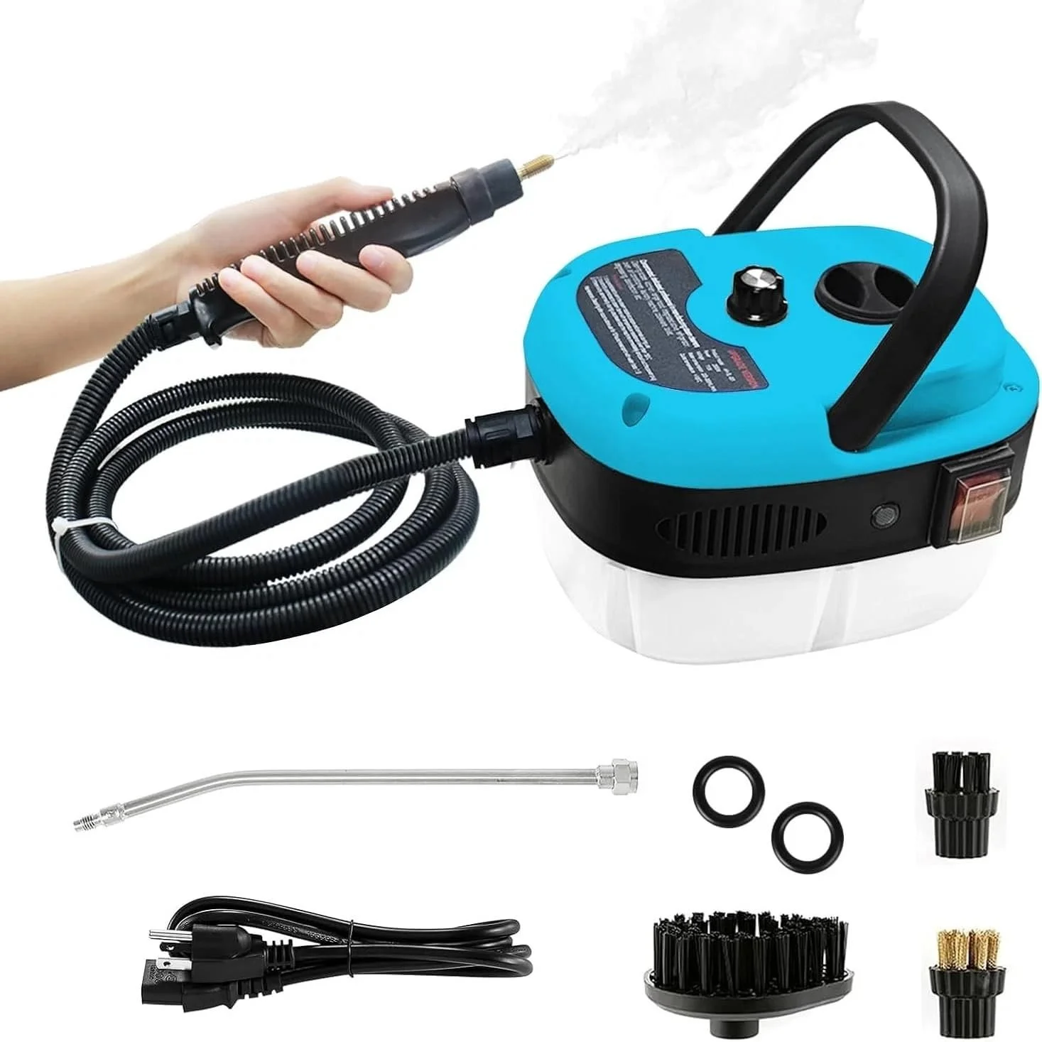 Пароочисник високого тиску портативний з подовженим шлангом та аксесуарами, фото №1 Пароочисник високого тиску портативний з подовженим шлангом та аксесуарами, фото №1