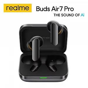 Навушники Realme Buds Air7 Pro Black AI 53dB ANC Dual-dac Driver LHDC 5.0 - Фото 1