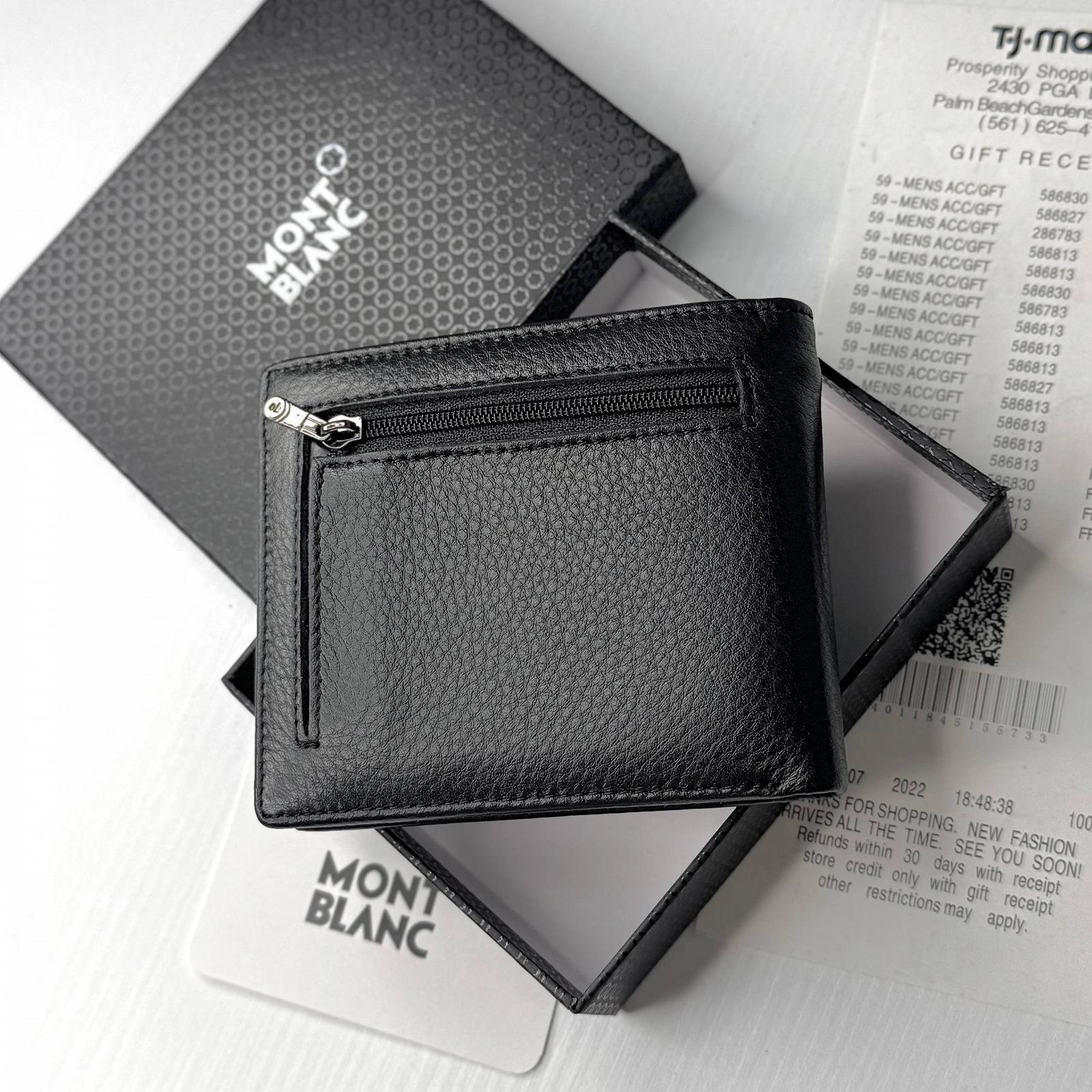 Чоловічий гаманець на магніті шкіряний брендовий Mont Blanc у подарунковій упаковці, фото №7