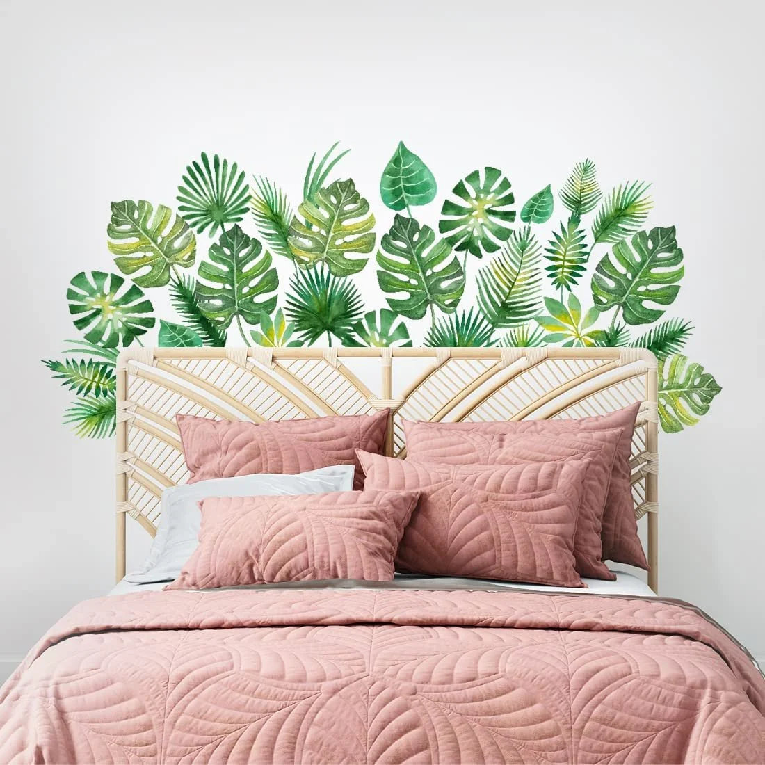 Наклейки на стену 30 штук Jungle Leaf Decor Tropical Leaves Green Plant Tree Palm Tree, фото №2