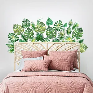 Наклейки на стіну 30 штук Jungle Leaf Decor Tropical Leaves Green Plant Tree Palm Tree synthetic.ua - Фото 1