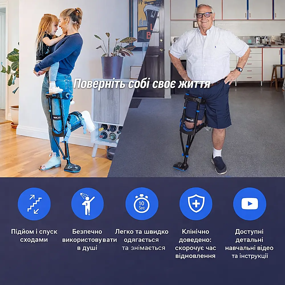 Милиця iWalkfree 3.0 Black, фото №8