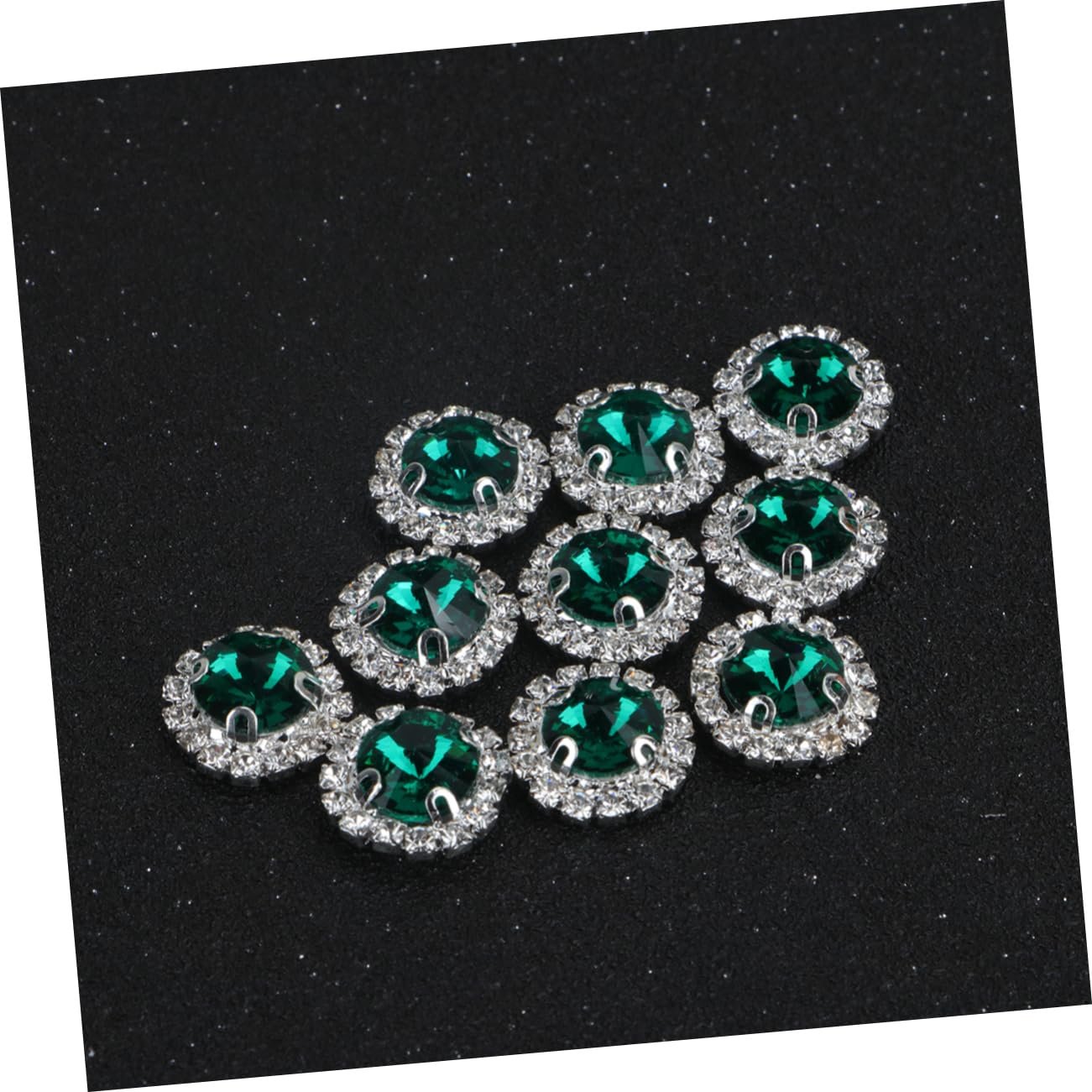 Штучні Діаманти TEHAUX 40 штАкрилові Плоскі Стрази, Зелений Колір, фото №9
