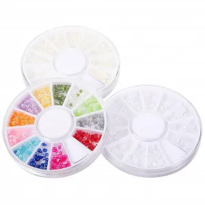 Полубусины для дизайна ногтей Healeved, полукруглые, разноцветные и кремовые - Фото 1