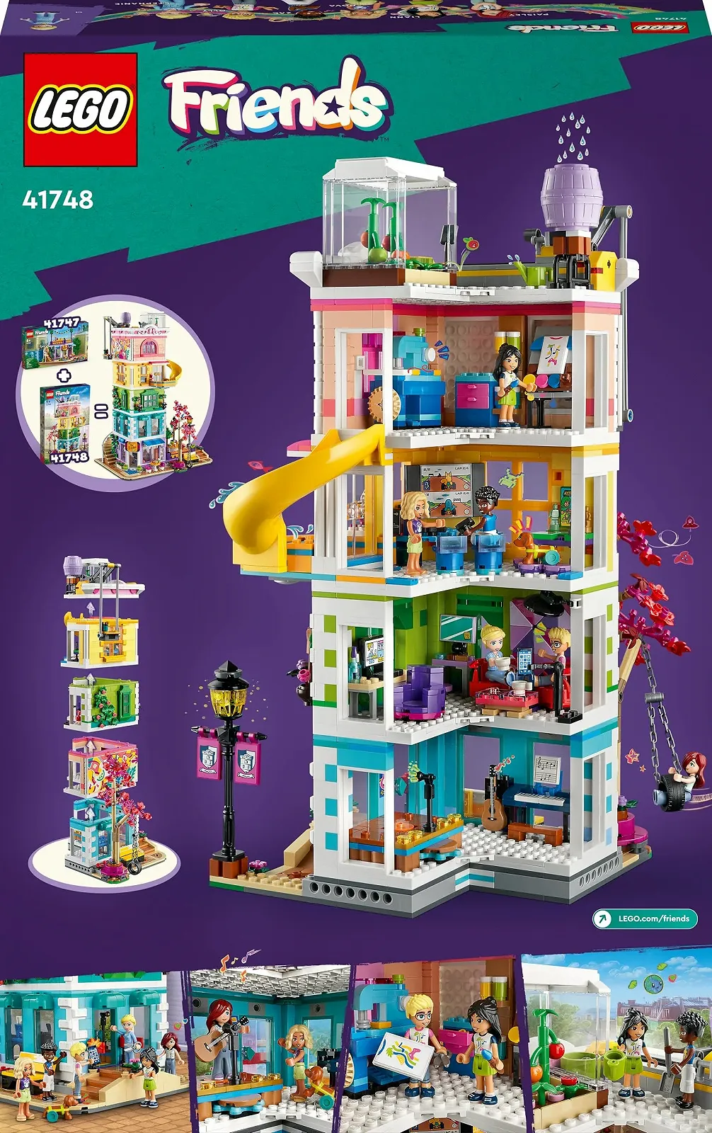 LEGO Friends Общественный центр Heartlake City - Креативная игрушка - 5-этажное здание с 6 мини-фигурками, фигуркой собаки и множеством креативных аксессуаров - Подарок для девочек от 9 лет - 41748, фото №9