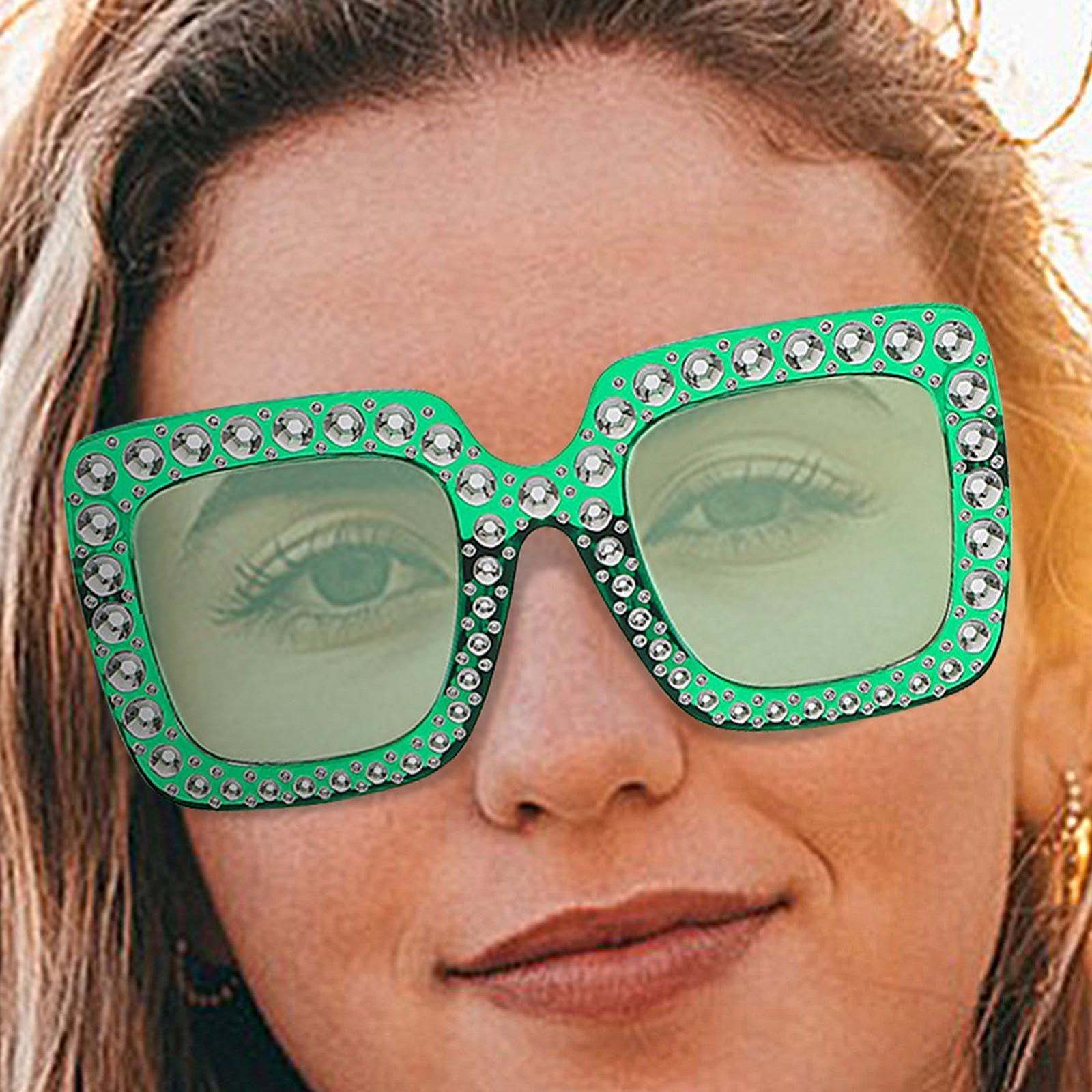 Сонцезахисні окуляри жіночі з Rhinestone Квадратна оправа, фото №3
