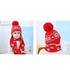 Вязаная шапка Vobozeany с шарфом для детей, зимняя synthetic.ua - Фото 1