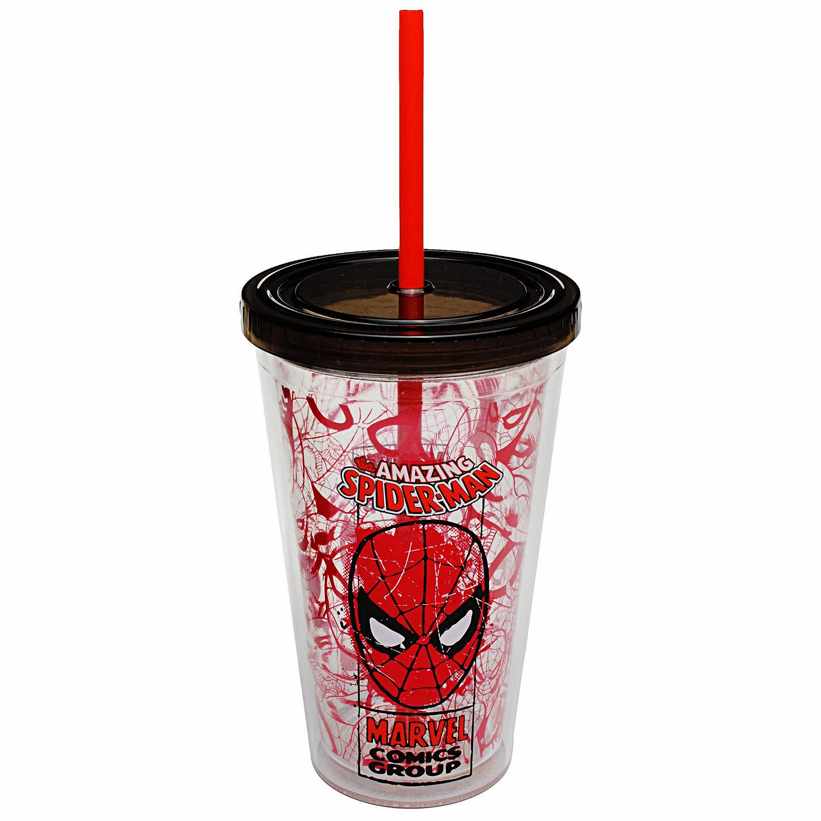 Кухоль Spyderman XL Великий Кухоль для напоїв з багаторазовою соломинкою та кришкою, 500 мл, фото №4 Кухоль Spyderman XL Великий Кухоль для напоїв з багаторазовою соломинкою та кришкою, 500 мл, фото №4