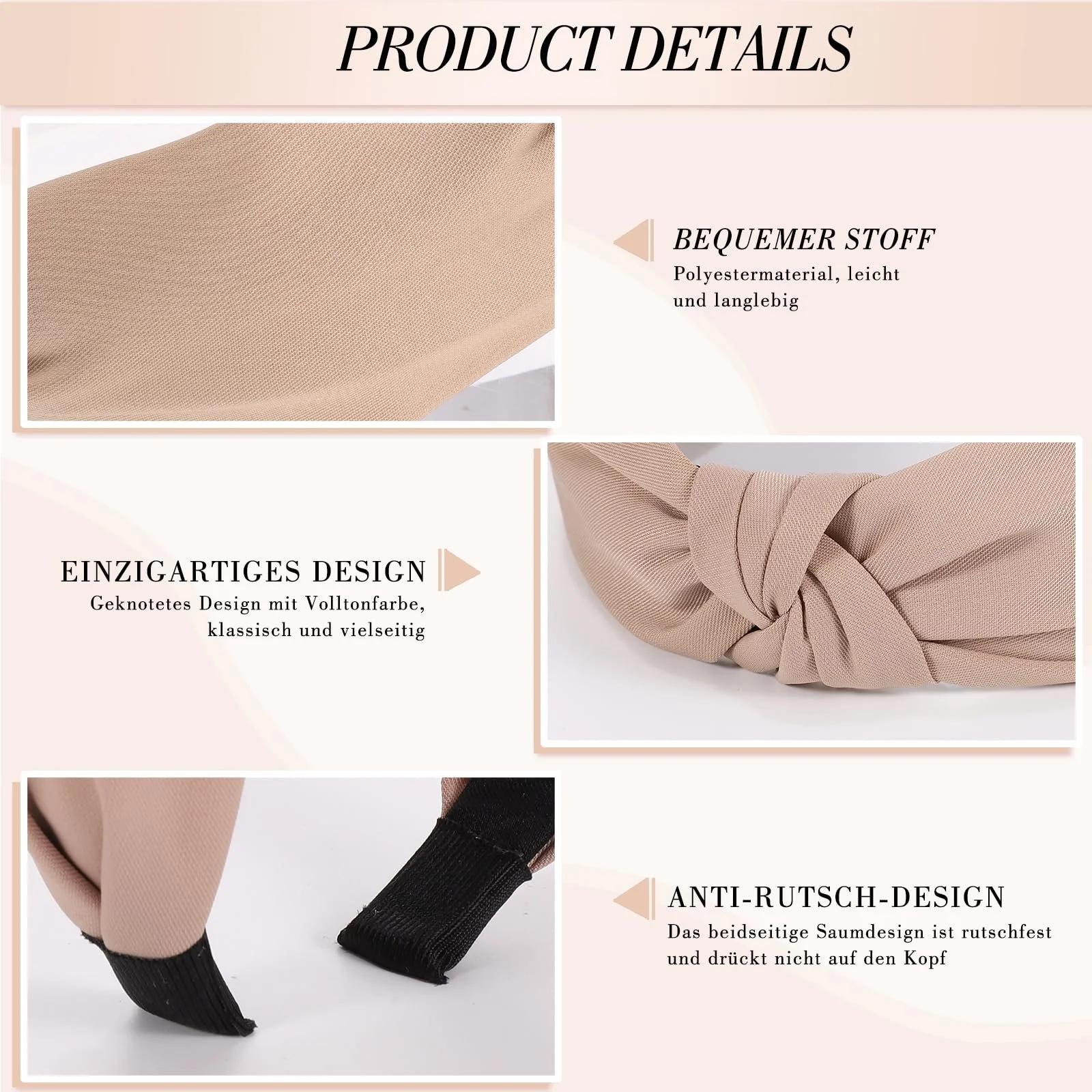 Набір жіночих обручів на голову 6 шт, фото №4