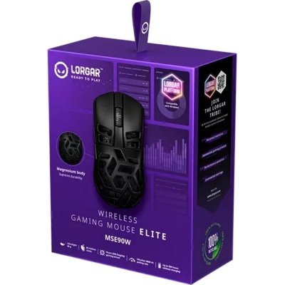 Мышка Lorgar Elite MSE90W Wireless/Bluetooth Black (LRG-MSE90W-BK), фото №11 Мышка Lorgar Elite MSE90W Wireless/Bluetooth Black (LRG-MSE90W-BK), фото №11