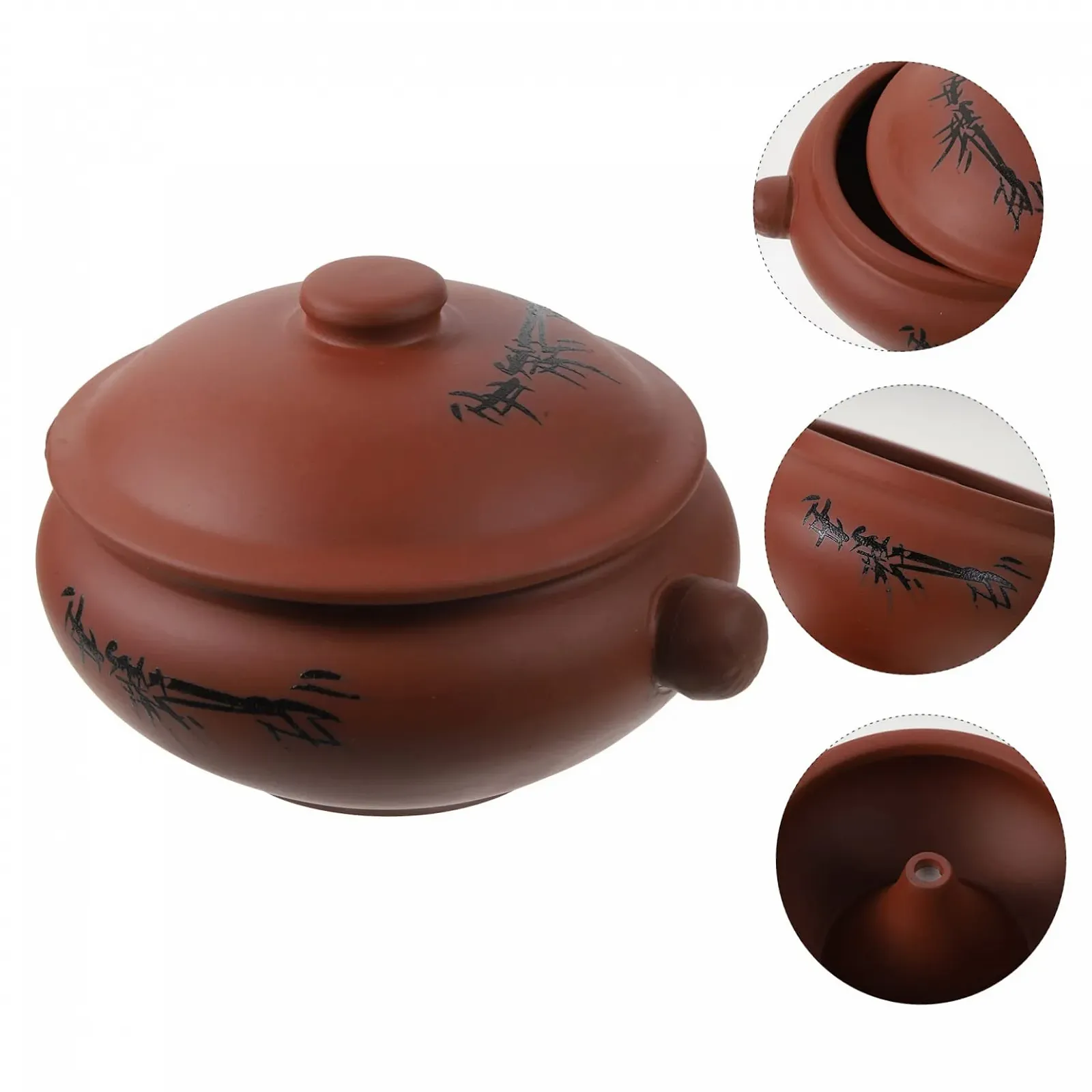 Кастрюля SOIMISS Керамическая многофункциональная для супов каш и десертов Легкая очистка, фото №9