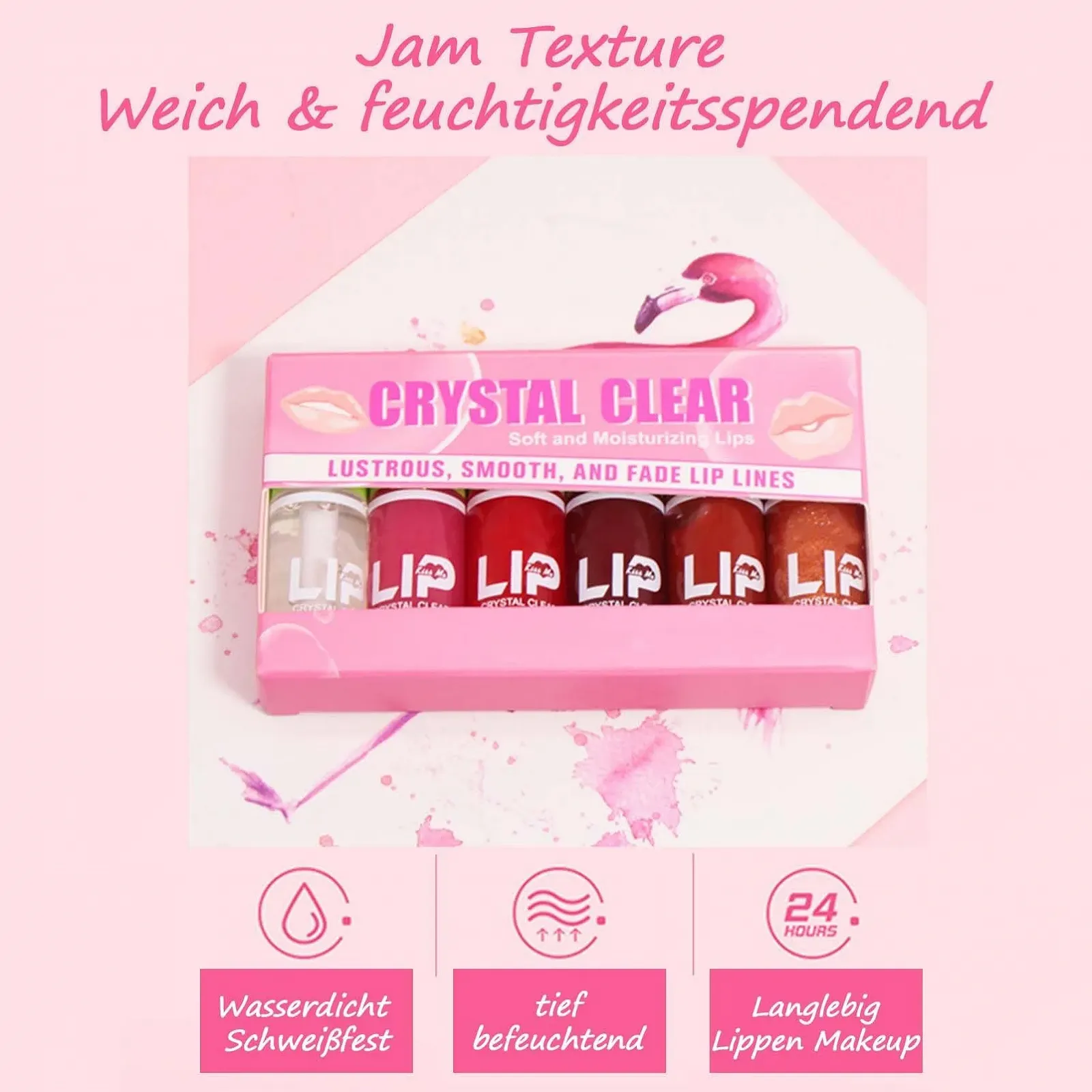 Набор блесков для губ EONFAVE, 6 цветов, фото №4 Набор блесков для губ EONFAVE, 6 цветов, фото №4