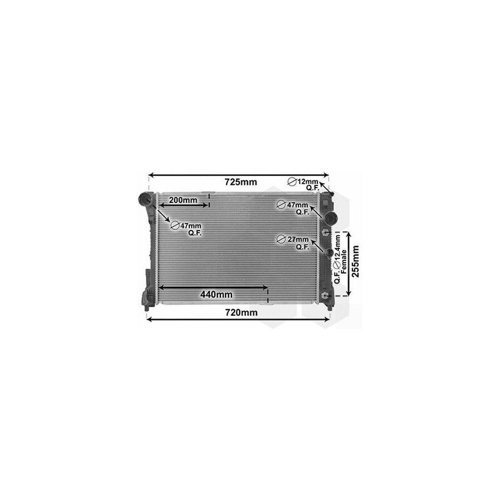 Радиатор охлаждения двигателя VAN WEZEL 30002546 для MERCEDES-BENZ, фото №1 Радиатор охлаждения двигателя VAN WEZEL 30002546 для MERCEDES-BENZ, фото №1