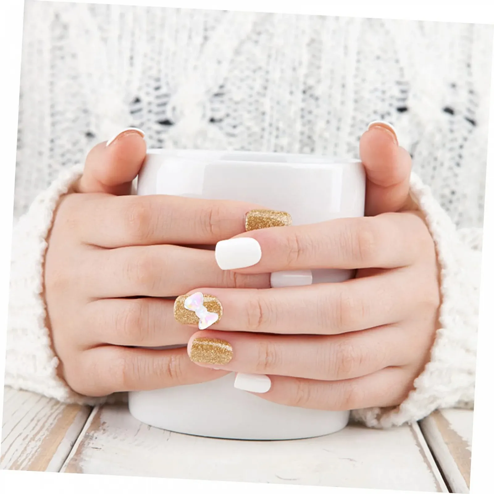 Подвеска для ногтей FRCOLOR Мишки 3D, Наклейки для ногтей, Стразы, Самоцветы для ногтей, Бисер для ногтей, Бабочки, Смола, 120 шт, фото №2