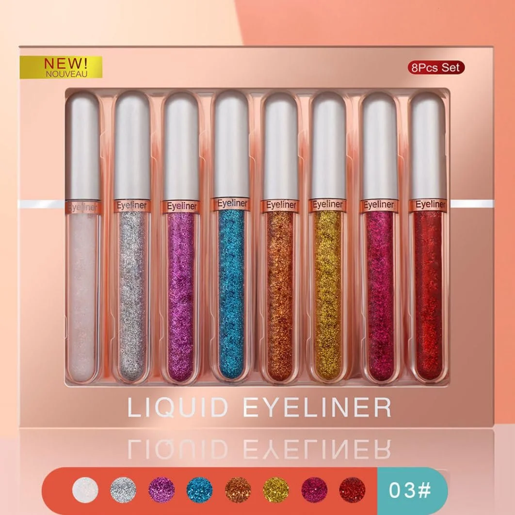 Рідка Підводка Для Очей 8 Кольорів Водостійка Матова Yeliner Набір 2.5 мл Style 3, фото №6