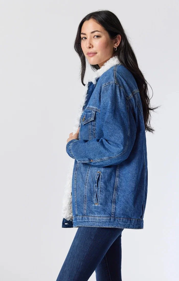 Жіноча джинсова куртка MAVI SANDY Mid Sherpa Gold Icon - S, фото №2 Жіноча джинсова куртка MAVI SANDY Mid Sherpa Gold Icon - S, фото №2