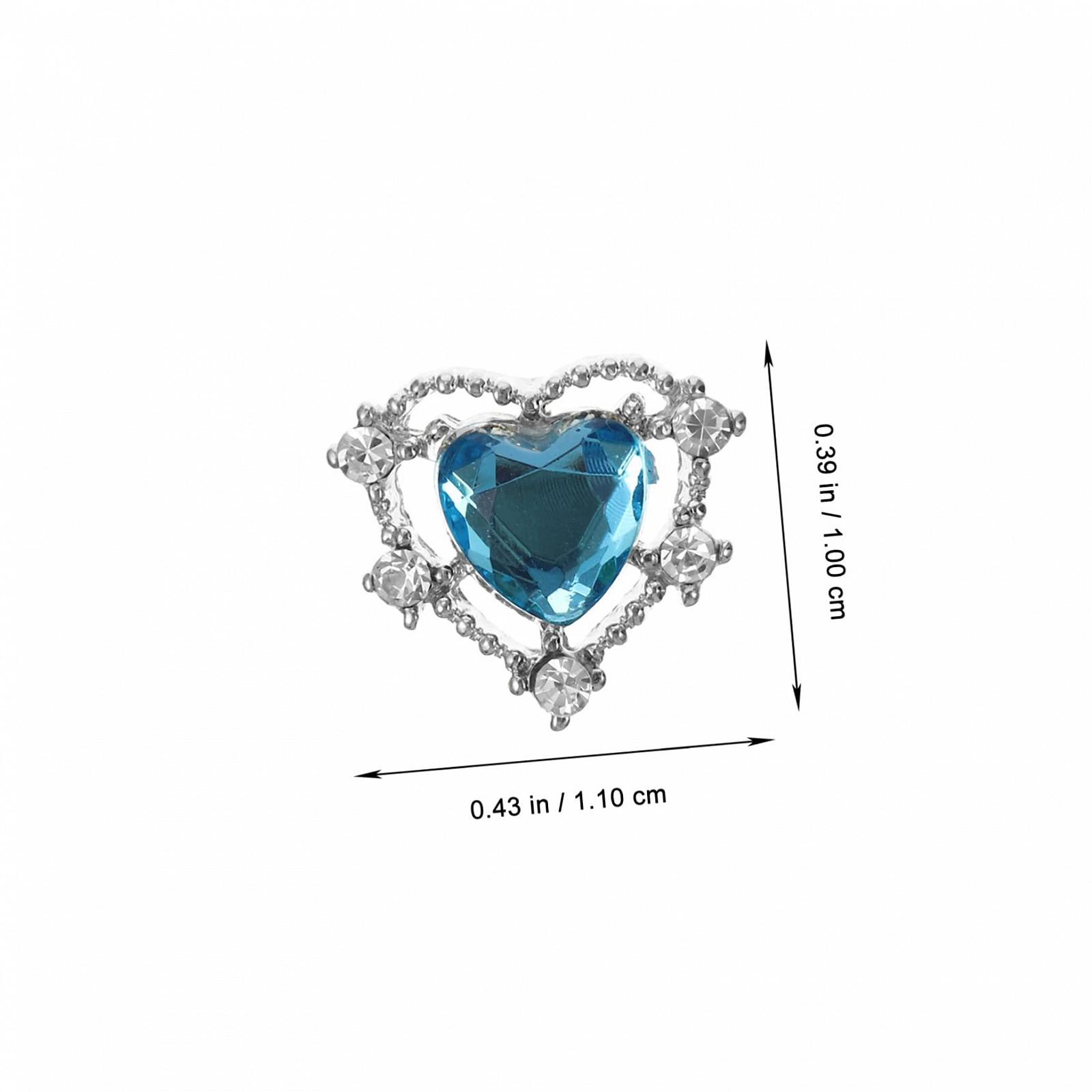 Стрази для нігтів FRCOLOR Прикраса для нігтів Серцеподібні Різнокольорові, фото №3