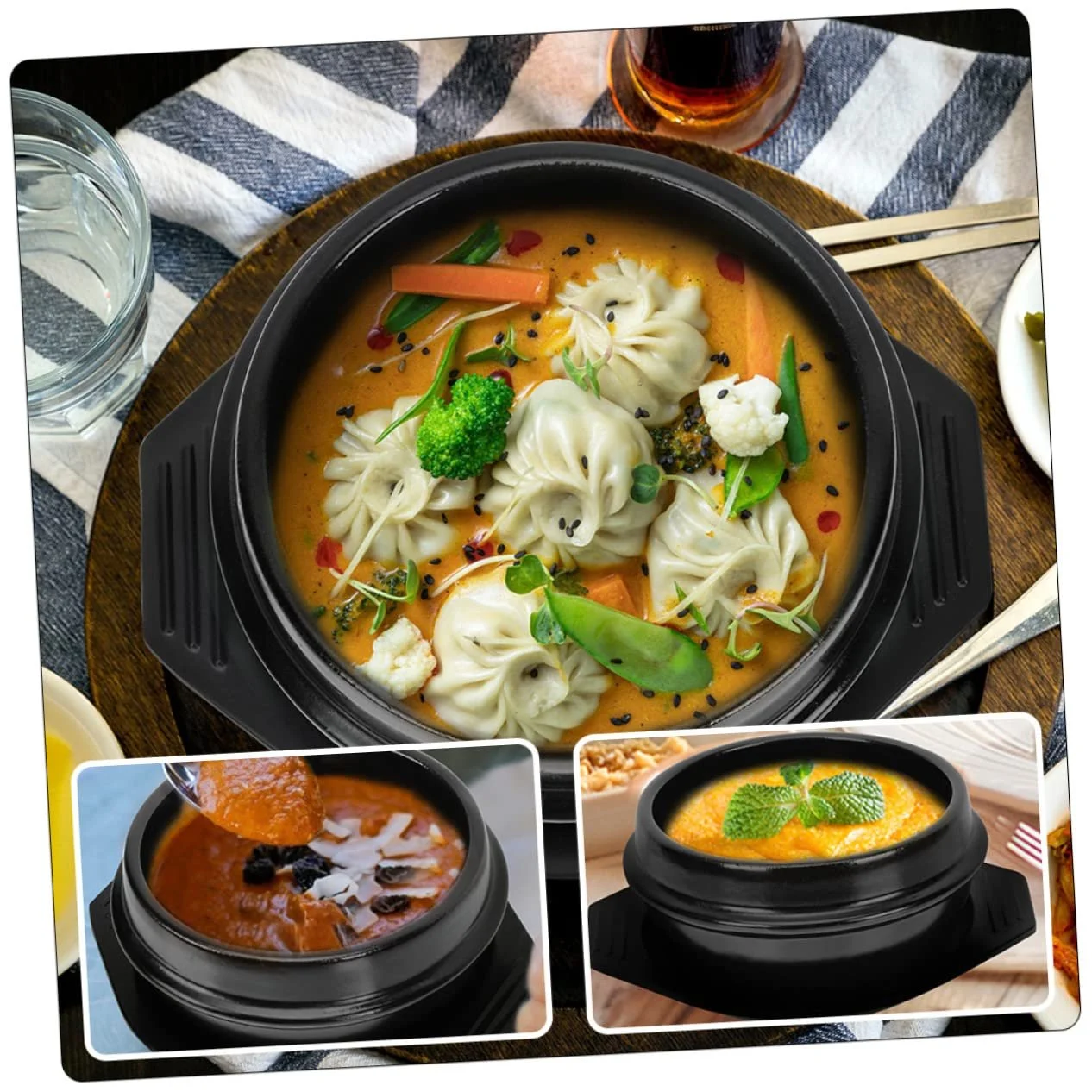 Набор кастрюль VALICLUD Керамический С крышкой и подставкой Жаростойкий, фото №8 Набор кастрюль VALICLUD Керамический С крышкой и подставкой Жаростойкий, фото №8