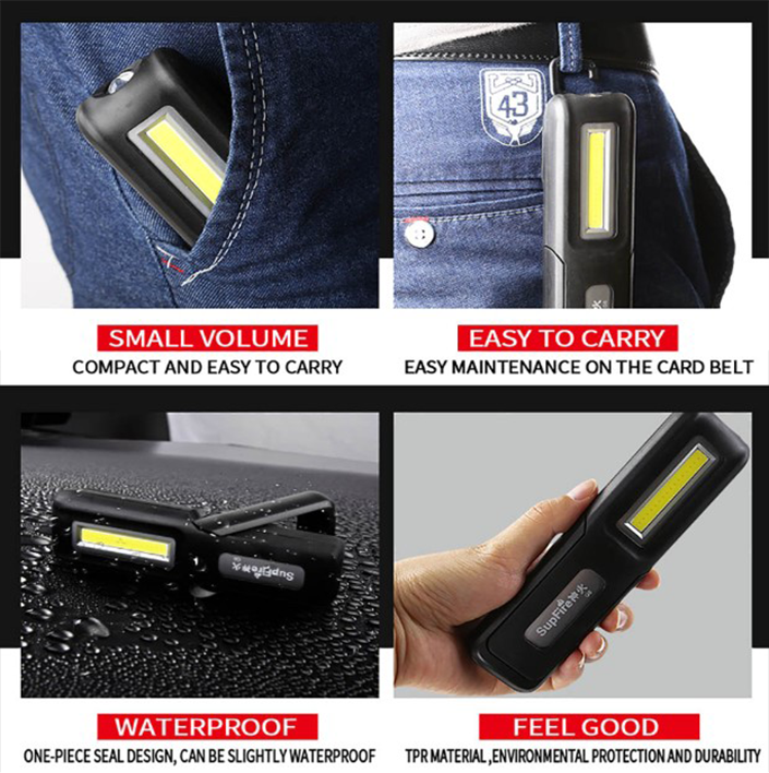 Фонарик багатофункціональний акумулятор на магніті G6 SuperFire 140 Lumen IP43, фото №8