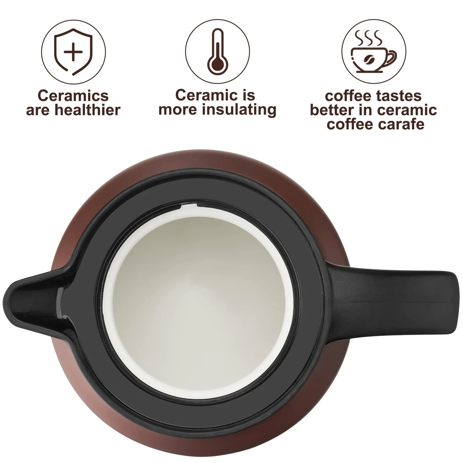 Термос-глечик для кави PARACITY з керамічною вставкою, 800 мл, маленький термос для подорожей зі знімним фільтром, фото №2 Термос-глечик для кави PARACITY з керамічною вставкою, 800 мл, маленький термос для подорожей зі знімним фільтром, фото №2