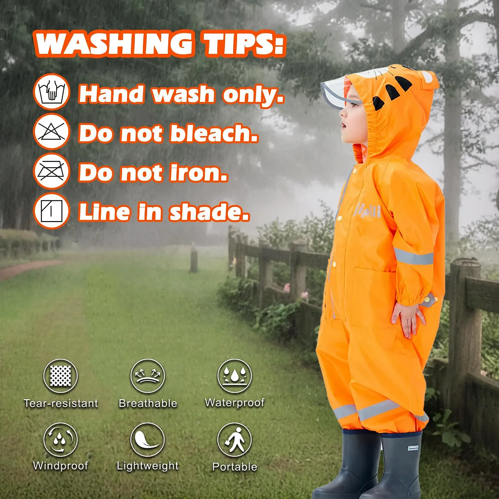 Дитячий дощовик Dioshark Водонепроникний для хлопчиків, фото №3 Дитячий дощовик Dioshark Водонепроникний для хлопчиків, фото №3