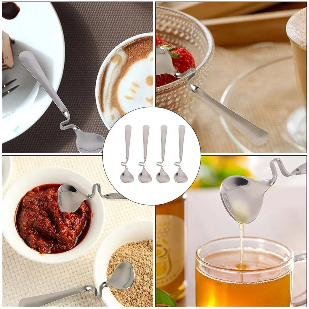Ложка для кави з нержавіючої сталі BESTonZON, вигнута ручка, підвісний дизайн, фото №9 Ложка для кави з нержавіючої сталі BESTonZON, вигнута ручка, підвісний дизайн, фото №9
