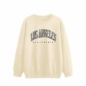 Женский Свитшот с принтом Los Angeles, эстетичный, College, однотонный, в стиле Western-Vintage, с круглым вырезом, топы, повседневный, Калифорния, аниме, трендовая одежда, стиль, классный 2025, милый - Фото 1
