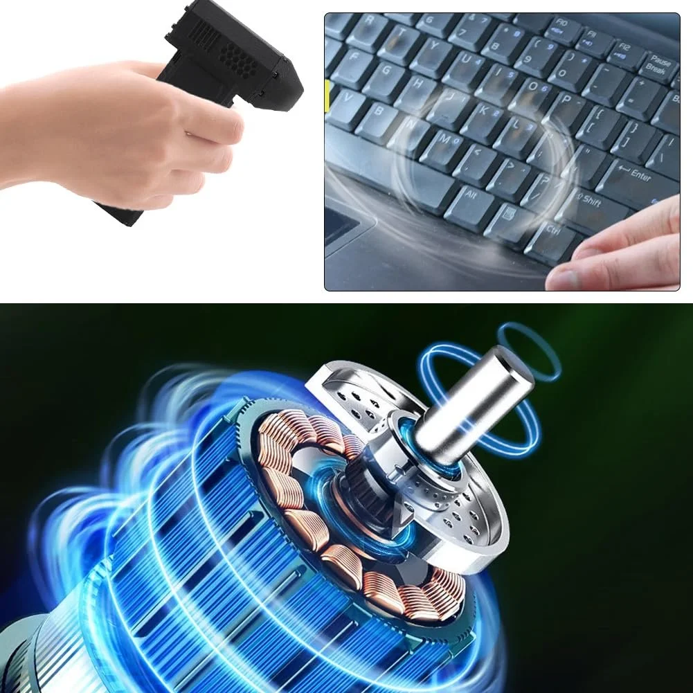 Електрична повітродувка 300 000 RPM 3 швидкості Type-C 16 000 мАг, фото №2