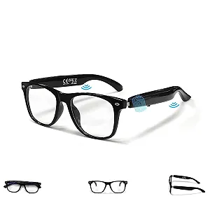 Купить Умные очки переводчики, Черная оправа прозрачная линза - Фото 1 Умные очки переводчики, Черная оправа прозрачная линза - Фото 1