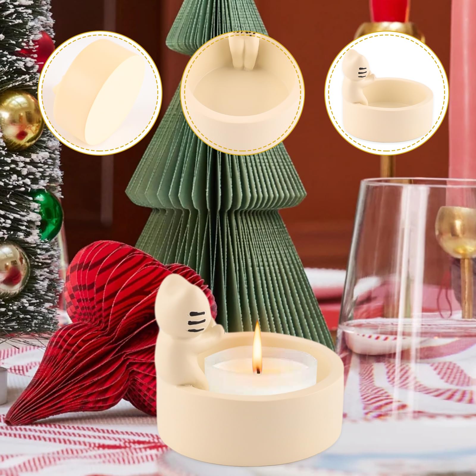 Подсвечник Cat Tea Light Cat Paw Warmer Черный, фото №6